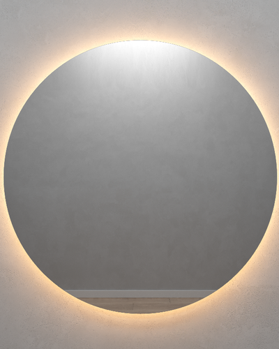 Круглое зеркало 100х100 см, с тёплой подсветкой