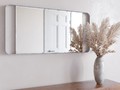 Дизайнерское настенное зеркало Glass Memory Inform в металлической раме белого цвета